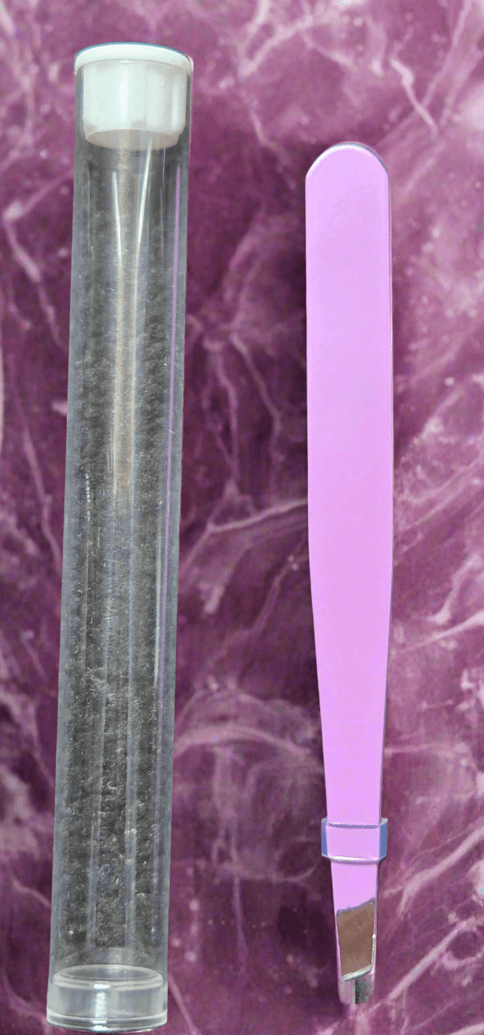 Purple slanted edge tweezers - MAZAROMA