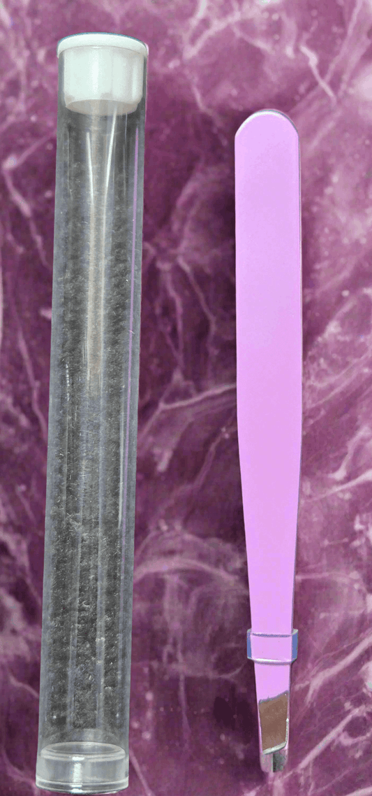 Purple slanted edge tweezers - MAZAROMA