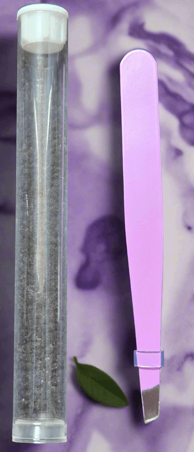 Purple slanted edge tweezers - MAZAROMA