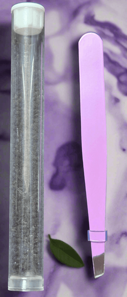 Purple slanted edge tweezers - MAZAROMA