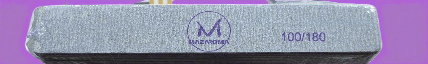 Mazaroma rectangular nail file 100/180 - MAZAROMA