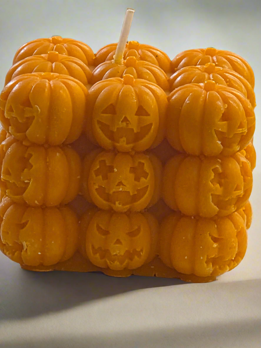Halloween Pumpkin Stack Block Candle - MAZAROMA