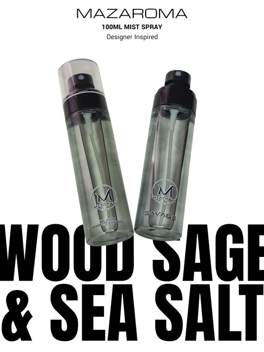 Mazaroma Wood Sage & Sea Salt Mist Spray - 100ml Luxury Fragrance - MAZAROMA