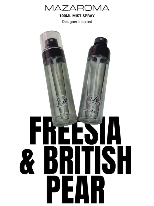 Mazaroma Freesia & British Pear Mist Spray - Designer Scent 100ml - MAZAROMA
