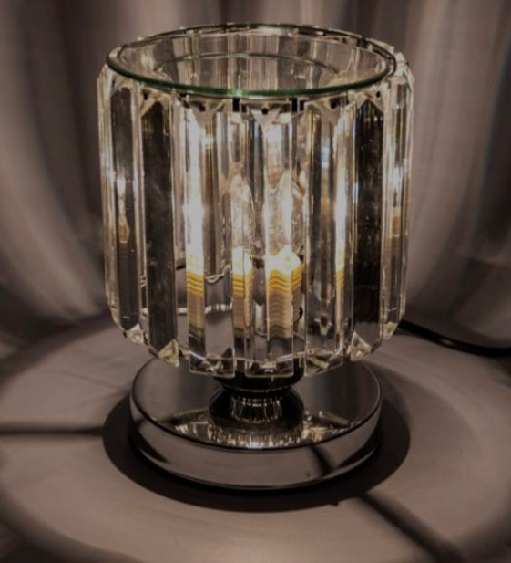 Mazaroma's Silver Glass Straight Lamp Wax Burner - MAZAROMA