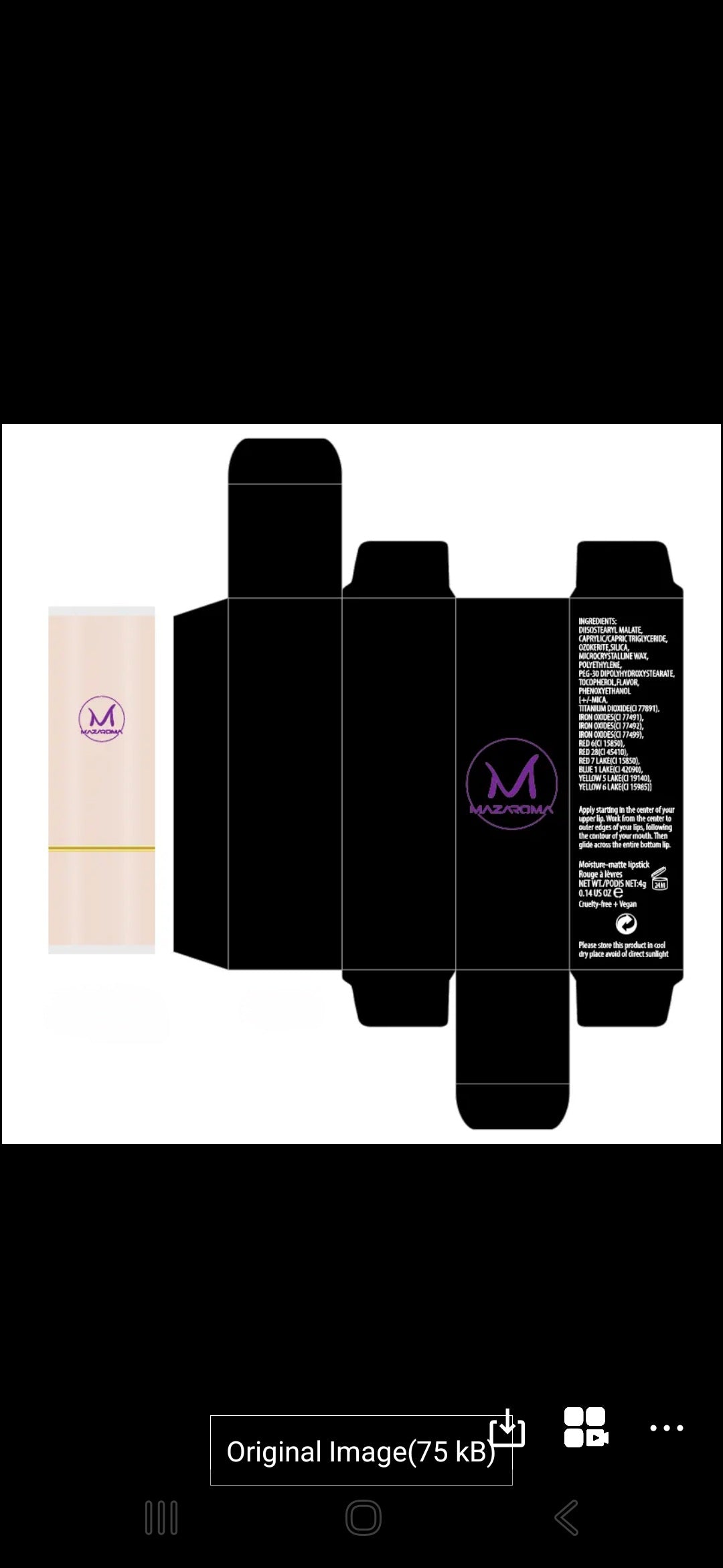 Mazaroma four leaf clover lipstick - MAZAROMA