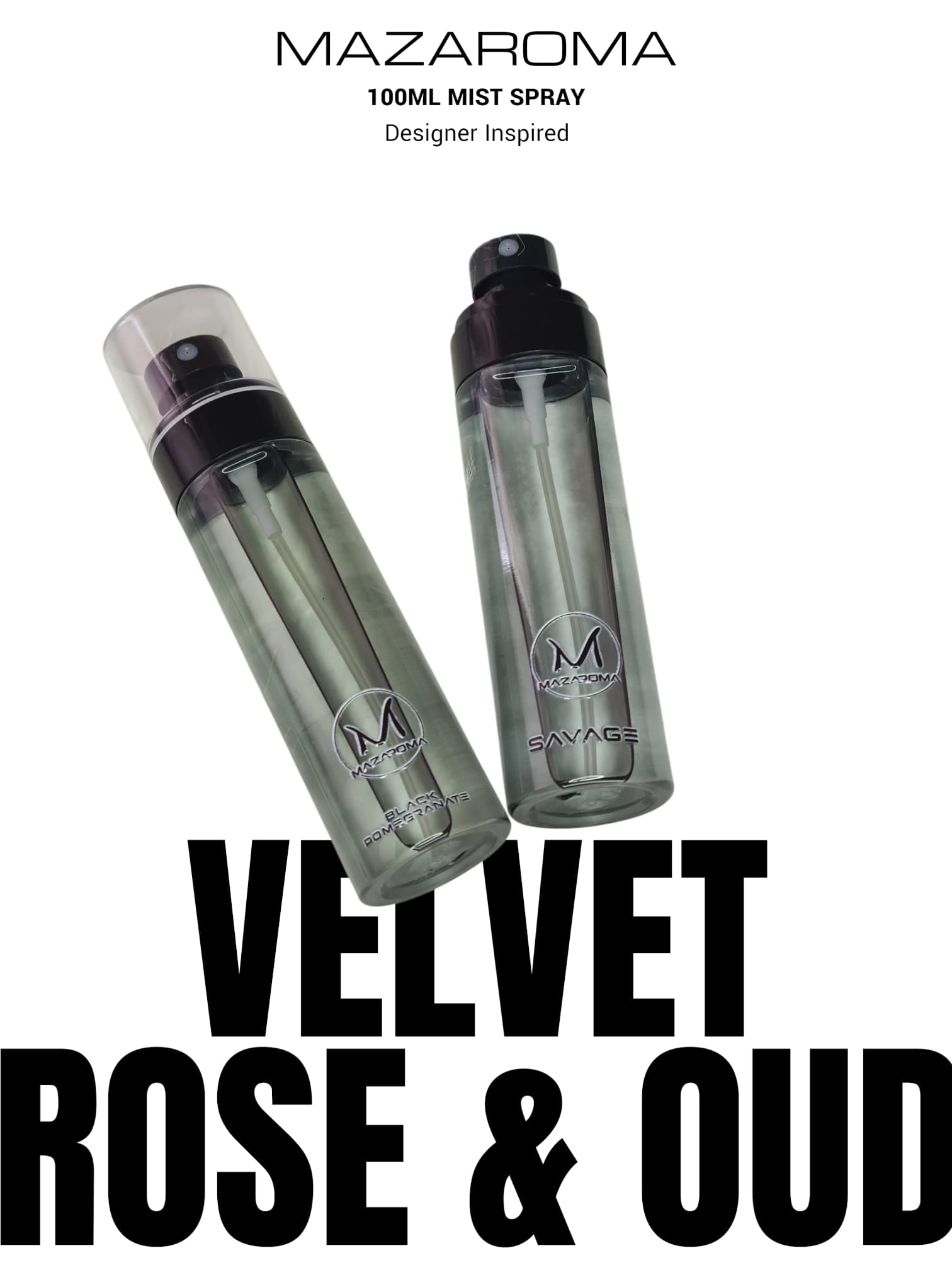 Mazaroma Velvet Rose & Oud Mist Spray - 100ml Designer Fragrance - MAZAROMA