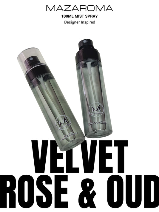 Mazaroma Velvet Rose & Oud Mist Spray - 100ml Designer Fragrance - MAZAROMA