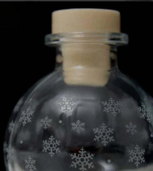 Mazaroma's Box Of 4 Clear Christmas Snowflakes Reed Diffuser Bottles - MAZAROMA