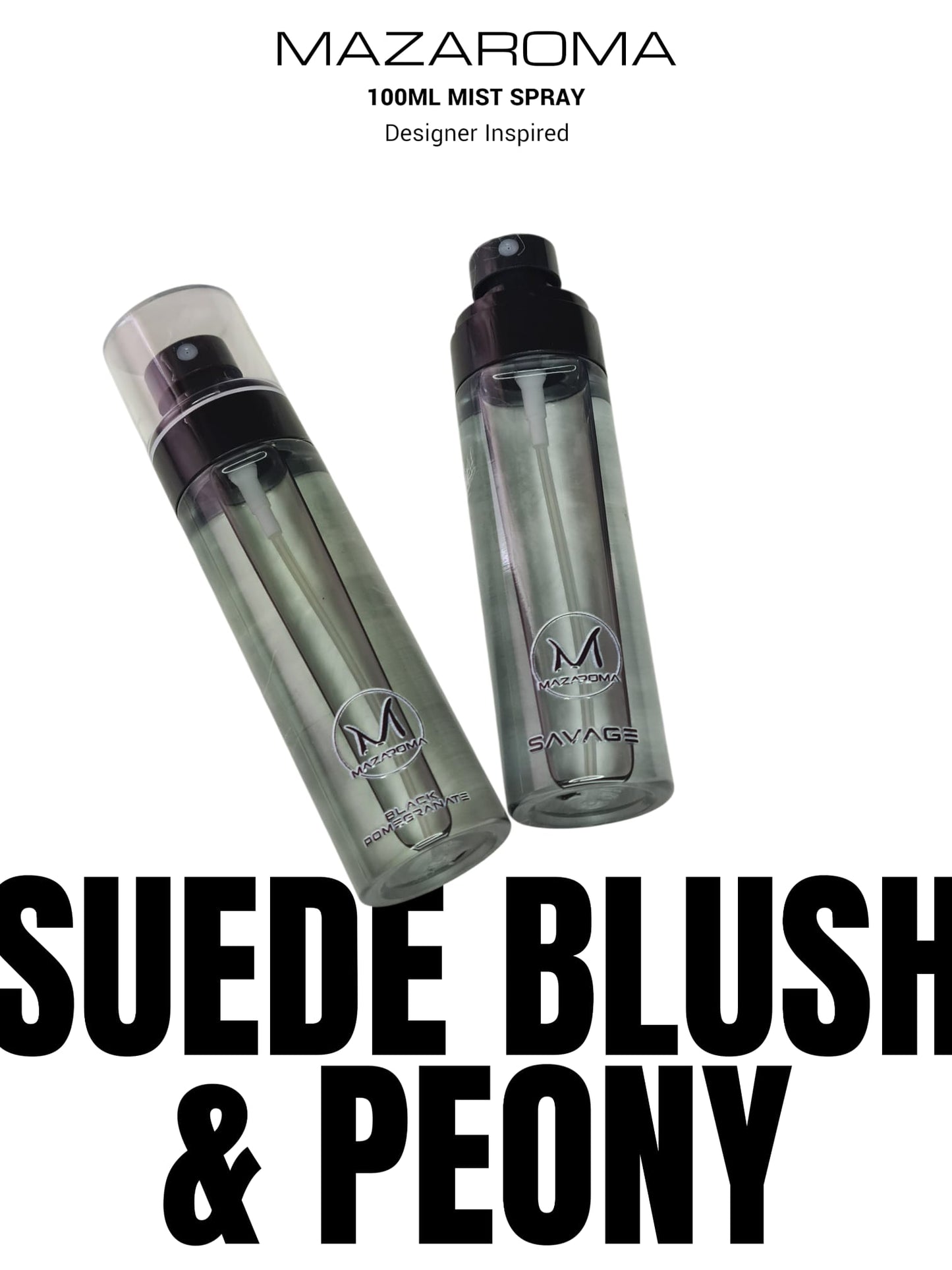 Mazaroma Suede Blush & Peony Mist Spray - 100ml Luxury Air Freshener - MAZAROMA