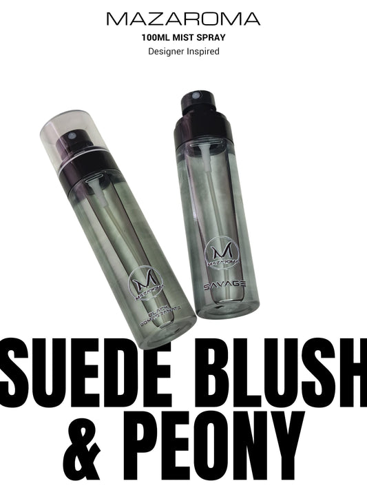 Mazaroma Suede Blush & Peony Mist Spray - 100ml Luxury Air Freshener - MAZAROMA