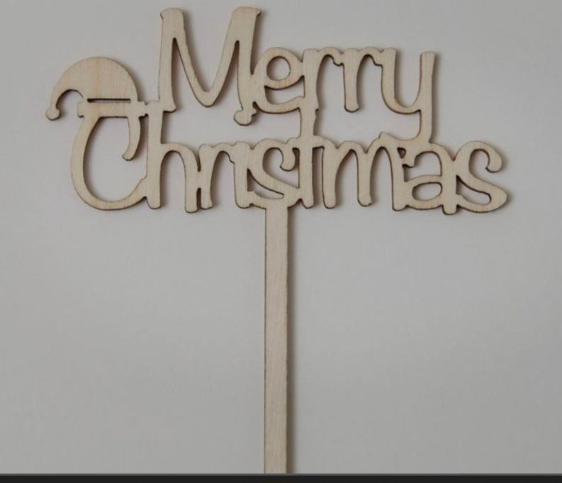 Mazaroma's 10x Pack Of Merry Christmas Design Wooden Reeds - MAZAROMA