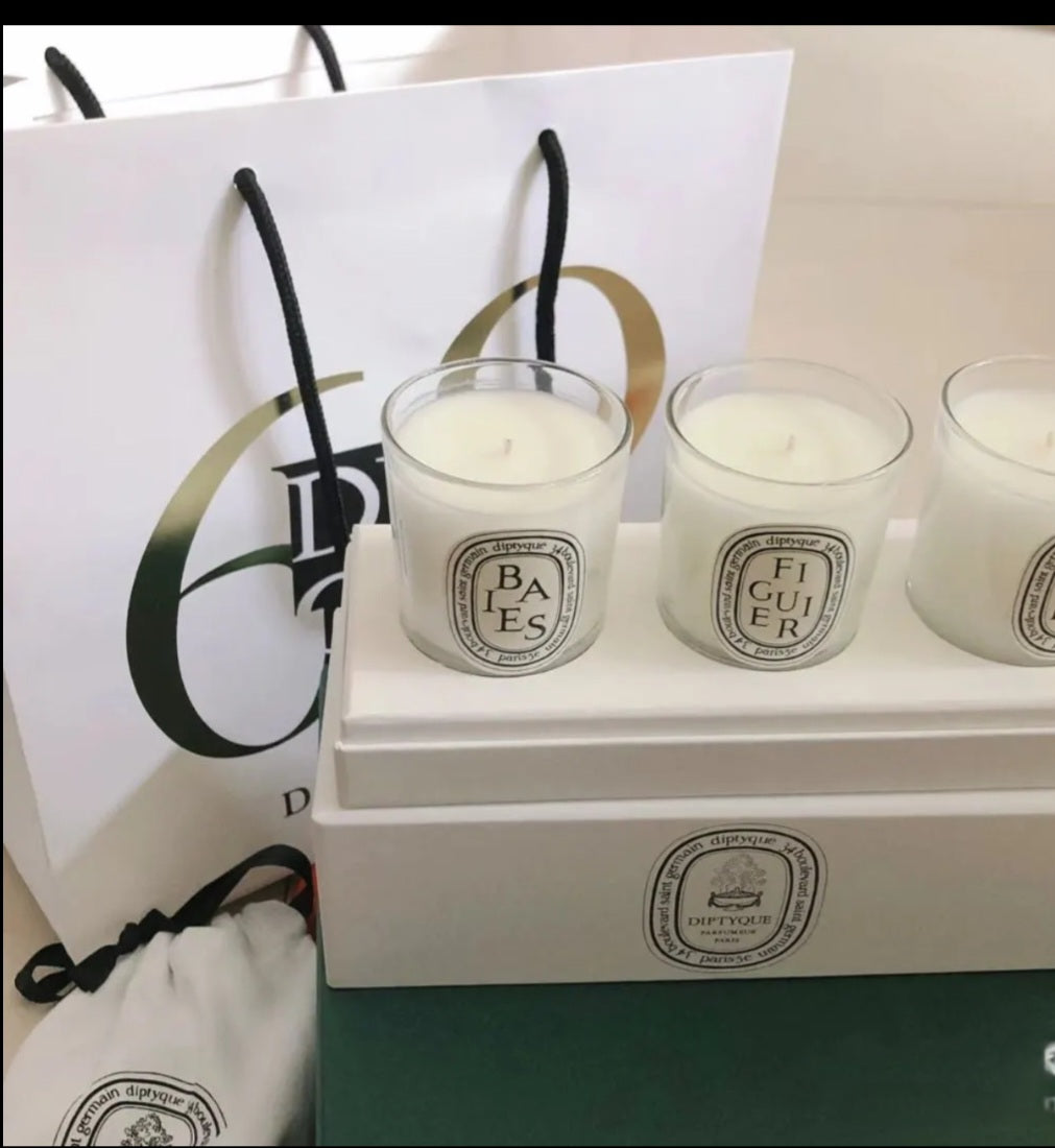 3x 70g Diptyque Candles Gift Set With Gift Bag - MAZAROMA