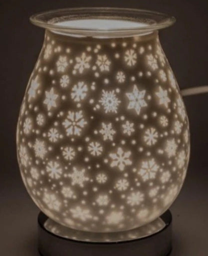 Mazaroma's Luxury Christmas Snowflakes Design Electric Wax Melt / Oil Burner - MAZAROMA
